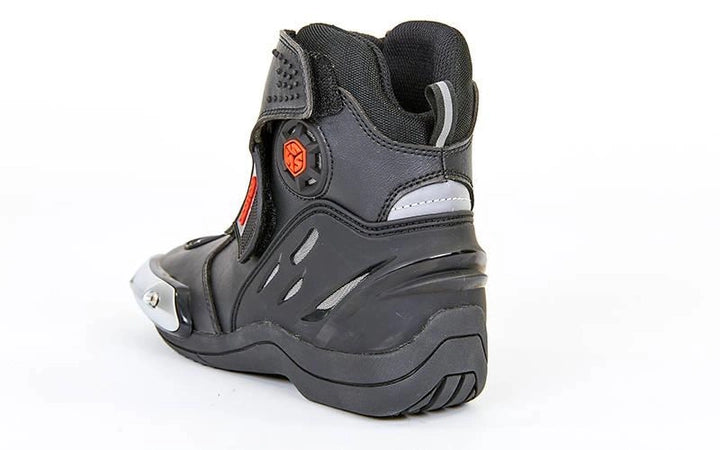 Boots Motorcycle Racing Boots PU Leather Sports Shoes Men's Rider Armor Boot for Motocross Off Road Touring, Black-46 CO : 2510114