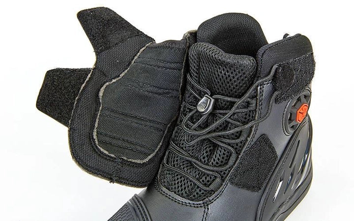 Boots Motorcycle Racing Boots PU Leather Sports Shoes Men's Rider Armor Boot for Motocross Off Road Touring, Black-46 CO : 2510114