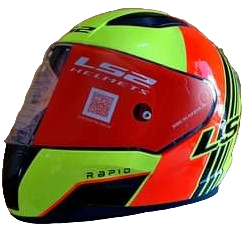 LS2 FF353 MULTIPLY BLACKI ORANGE YELLOW (353-18) HELMET :CO 31609