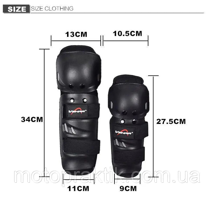 Vemar Knee and Elbow Guards Motorcycle High Strength Protection co: 121