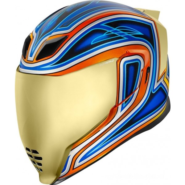 ICON AIRFLITE™ HELMET - EL CENTRO - BLUE - LARGE + VISOR CO : 454671