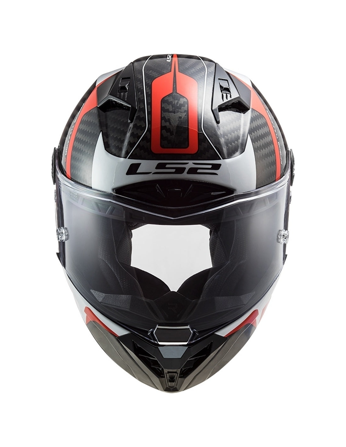 LS2 FF805 THUNDER C RACING1 GL.RED WHITE (13-1) HELMET CO: 454888