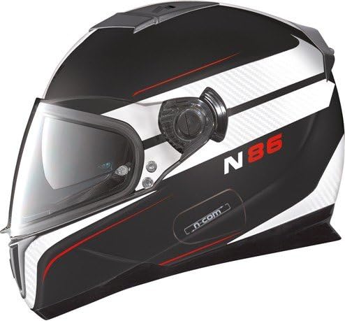Nolan Integral N86 RAPID N-COM Motorcycle Helmet Matt Black/White M CO:2510255