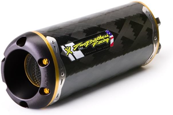 Two Brothers Racing (005-2410407V) Standard Series Slip-On Exhaust System with M-2 Carbon Fiber Canister + pipe connection USED CO : 454564