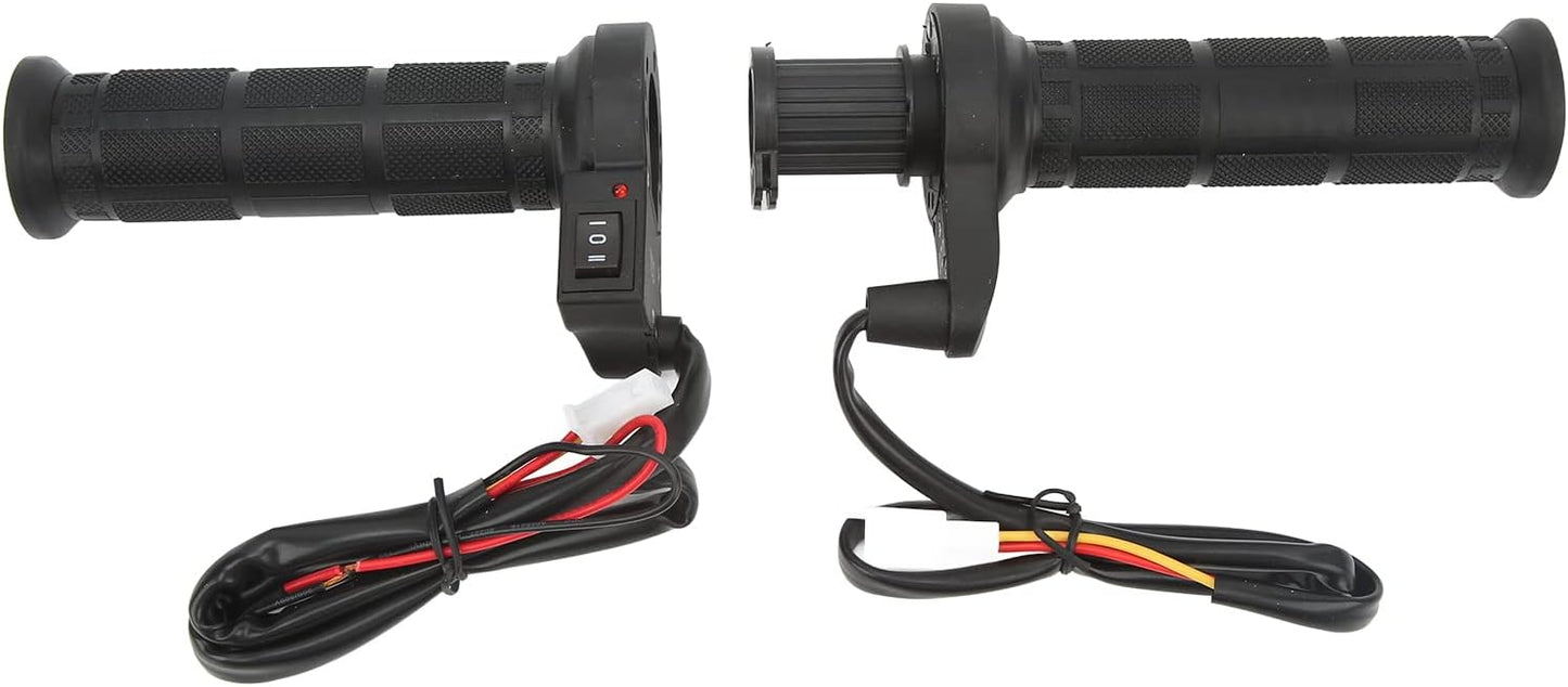 Qiilu Heated Motorcycle Grip Kit 22mm 7/8 inches Universal Electric Hot Thermal Grip Warm Hand Grips Hot Handlebar CO: 256