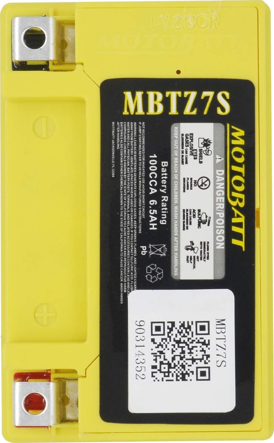 MotoBatt MBTZ7S 12 Volt 6.7 Ah MBTZ7S CO : 454811