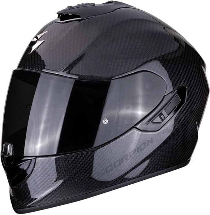 Scorpion EXO-R1 Carbon Air Black Full Face Helmet clear viser size XL CO : 32016