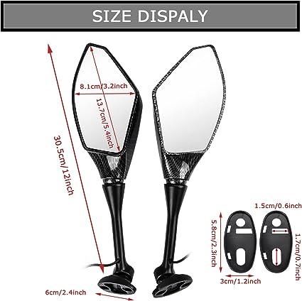 Carbon fiber mirror for customize co:30459