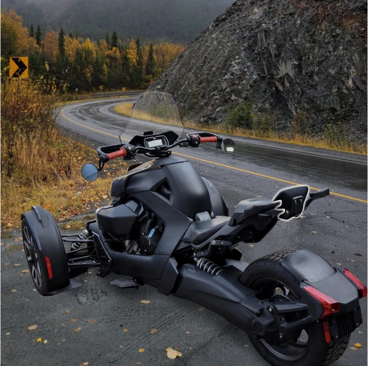 Rear Passenger Seat & Footpeg Pegs For Ryker, Heavy Duty Grap Handles Soft Seat Pad For Can-Am Ryker, Ryker 600 | 900, Sport, co : 456282