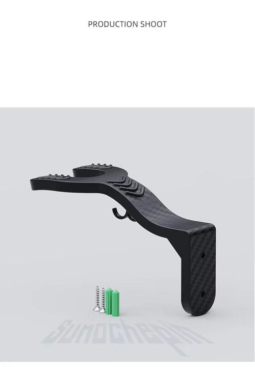 Wall-Mounted Motorcycle Helmet Holder with Key Hooks CO:456013