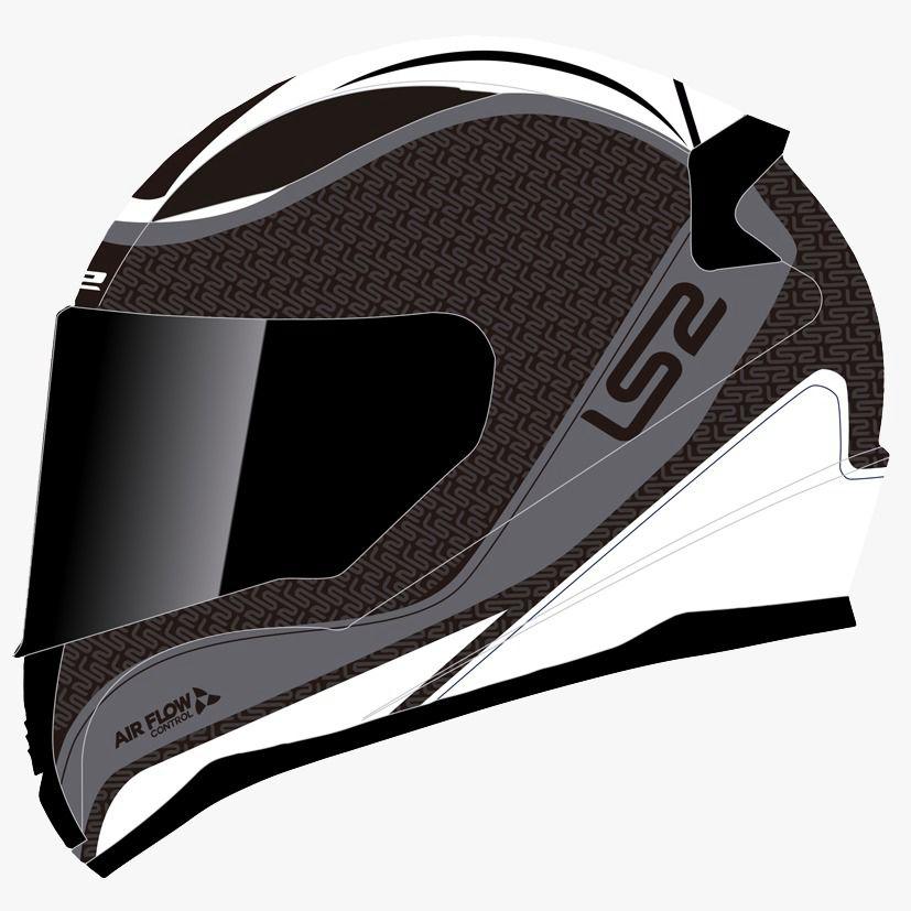 LS2 FF353 DEEPER WHITE BLACK GREY (353-59) HELMET :CO 31609