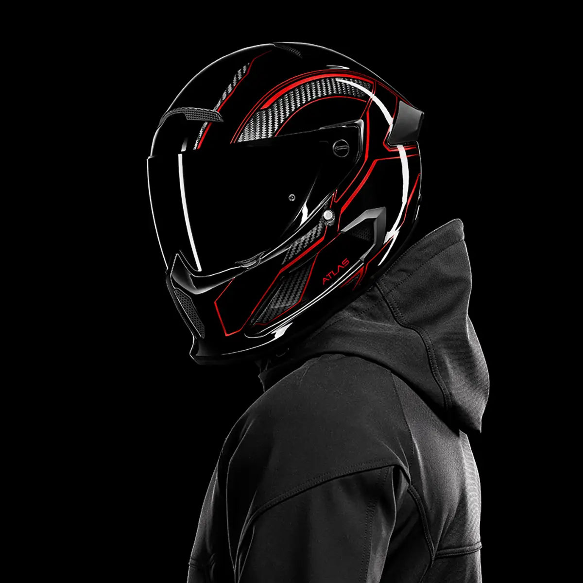 Ruroc Atlas Helmet Carbonized Inferno USED SIZE S 56cm) CO