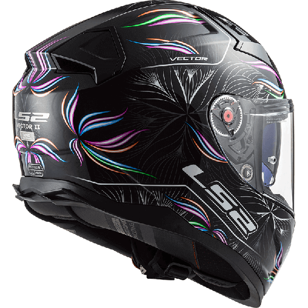 LS2 FF811 VECTOR II TROPICAL BLACK WHITE 06(1-9) HELMET CO: 454887