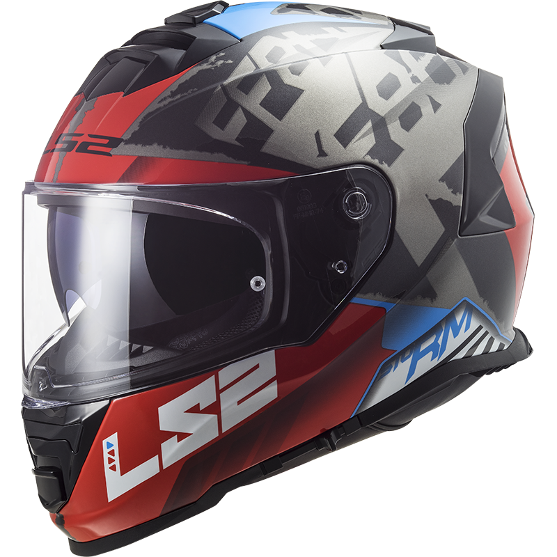 LS2 helmet FF800 STORM 2 SPRINTER RED TITANIUM CO:2510241