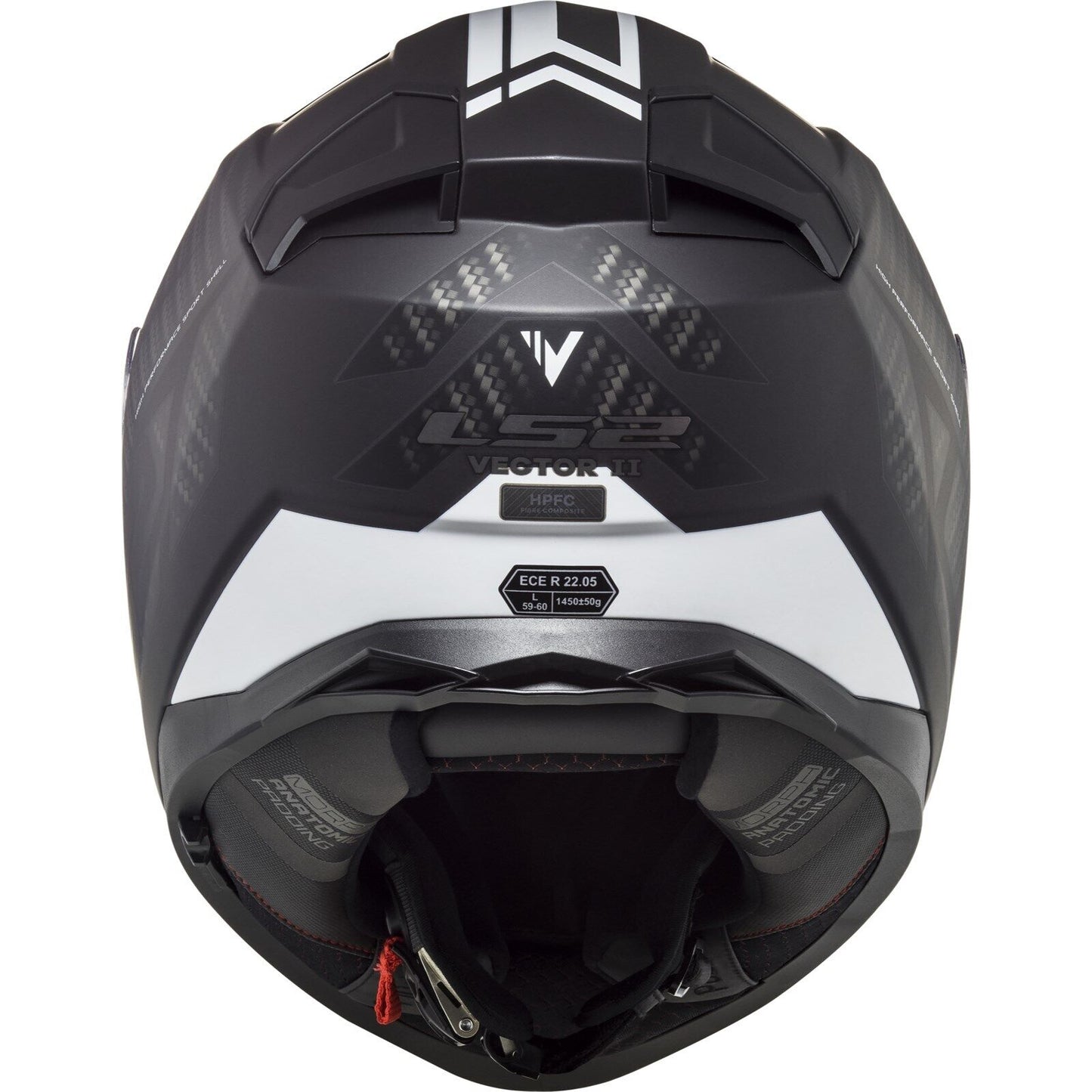 LS2 FF811 VECTOR II BLACK WHITE 06(3-10) HELMET CO: 454887
