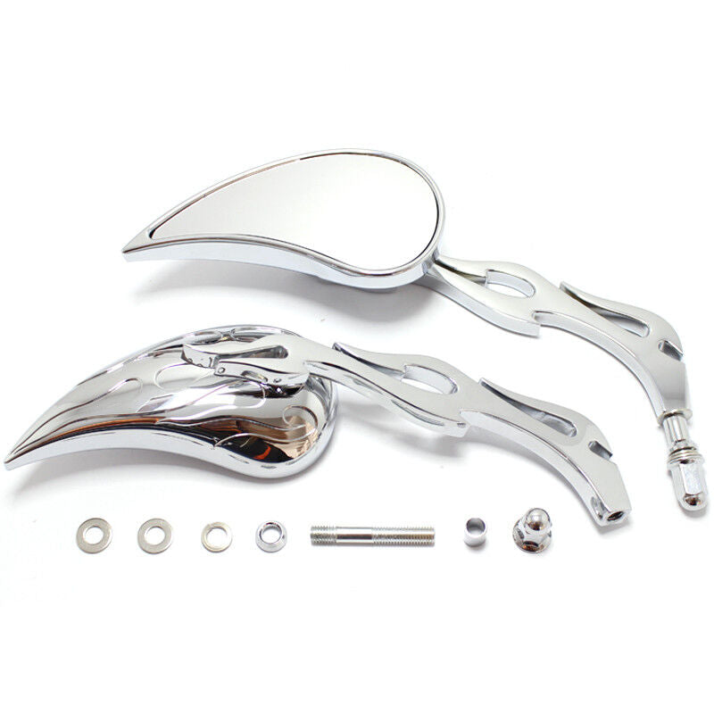 Universal Motorcycle Cruiser Chrome Flame CO: 31694