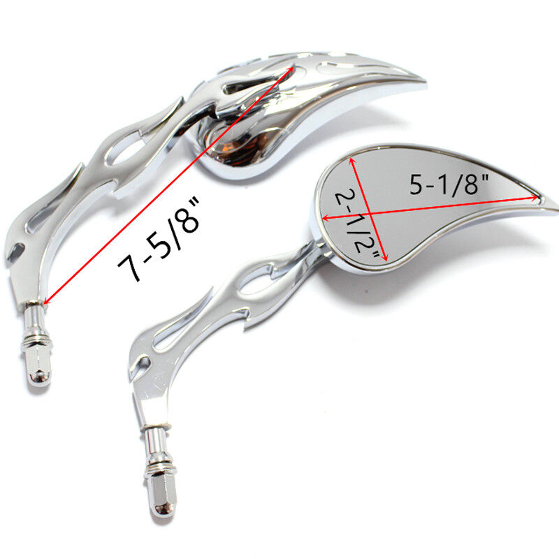 Universal Motorcycle Cruiser Chrome Flame CO: 31694