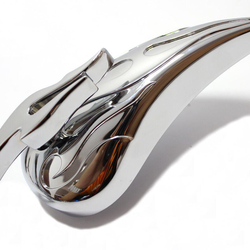 Universal Motorcycle Cruiser Chrome Flame CO: 31694