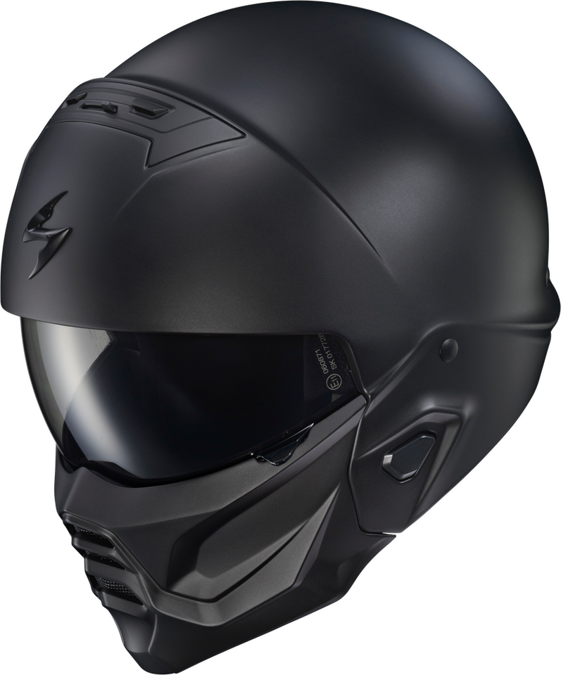 New Scorpion Exo Covert 2 Open Face Matte Black Motorcycle Helmet DOT SIZE M USED CO: 454904O
