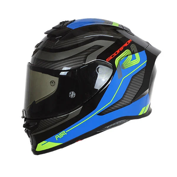 SCORPION EXO-R1 AIR BLUE- BLACK HELMET CO: 179 – Saadawy-Store
