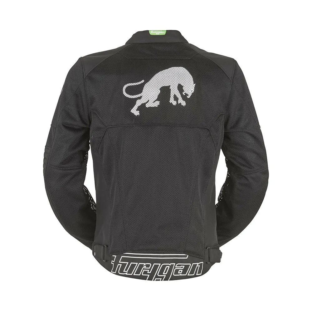 FURYGAN HURRICANE - MOTORCYCLE JACKET - MEN'S - BLACK/GREEN FLUO SIZE= 2XL CO:2510052