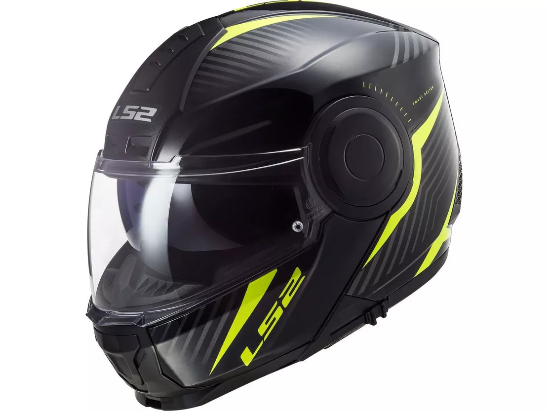 LS2 FF902 Scope Skid Black H-V Yellow co: 2510074