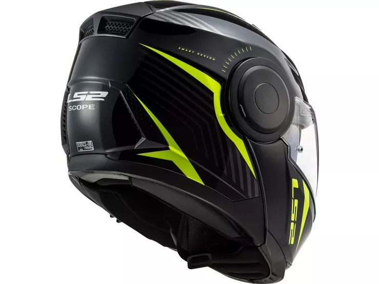 LS2 FF902 Scope Skid Black H-V Yellow co: 2510074