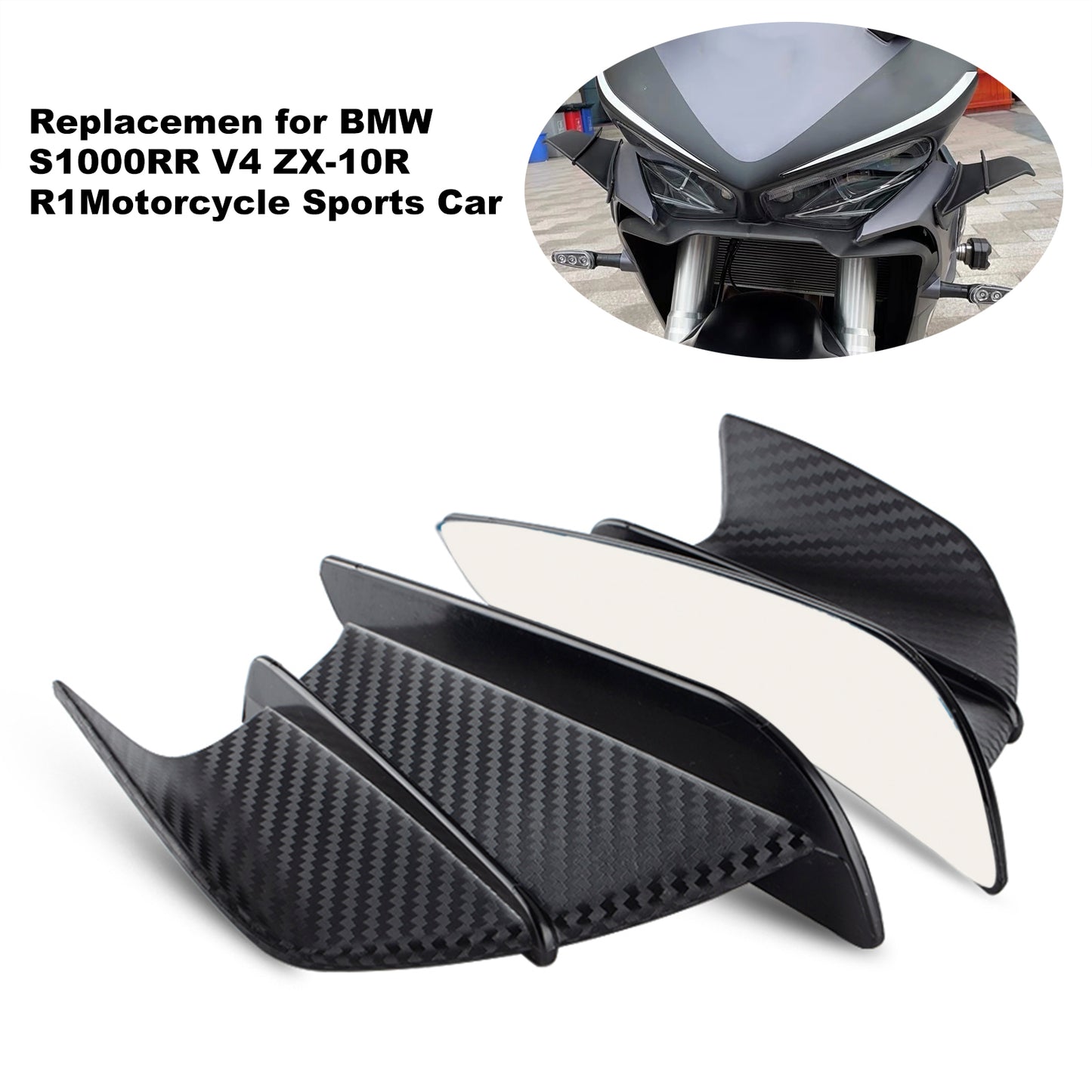 Carbon Fiber Aerodynamic Wing Spoiler Winglets co : 454210