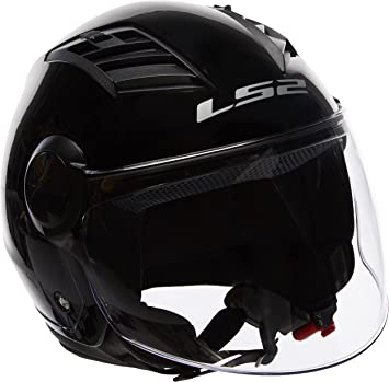 lS2 AIR FLOW HALF FACE GLOSS BLACK CO: 454019