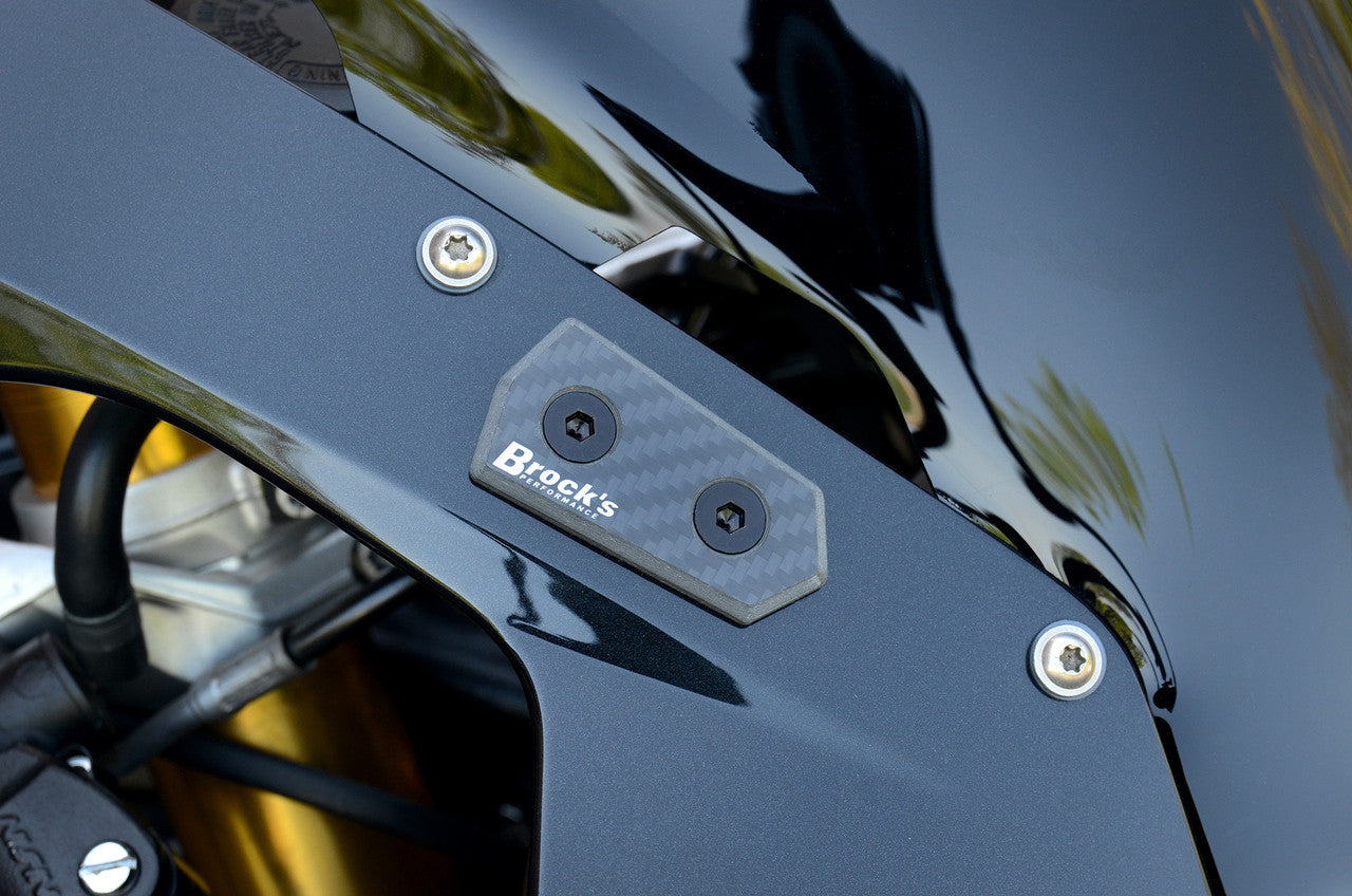Mirror Block Off Plate Set Carbon Fiber S1000RR (10-19) and HP4 (12-15) CO: 454402