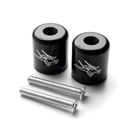KRATOR BLACK BAR ENDS LOGO HAND GRIP HANDLEBAR END CAPS COMPATIBLE WITH SUZUKI CO : 32227