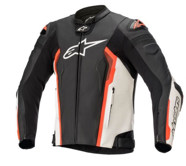 ALPINESTARS MISSILE V2 LEATHER JACKET BLACK WHITE RED CO: 2510032