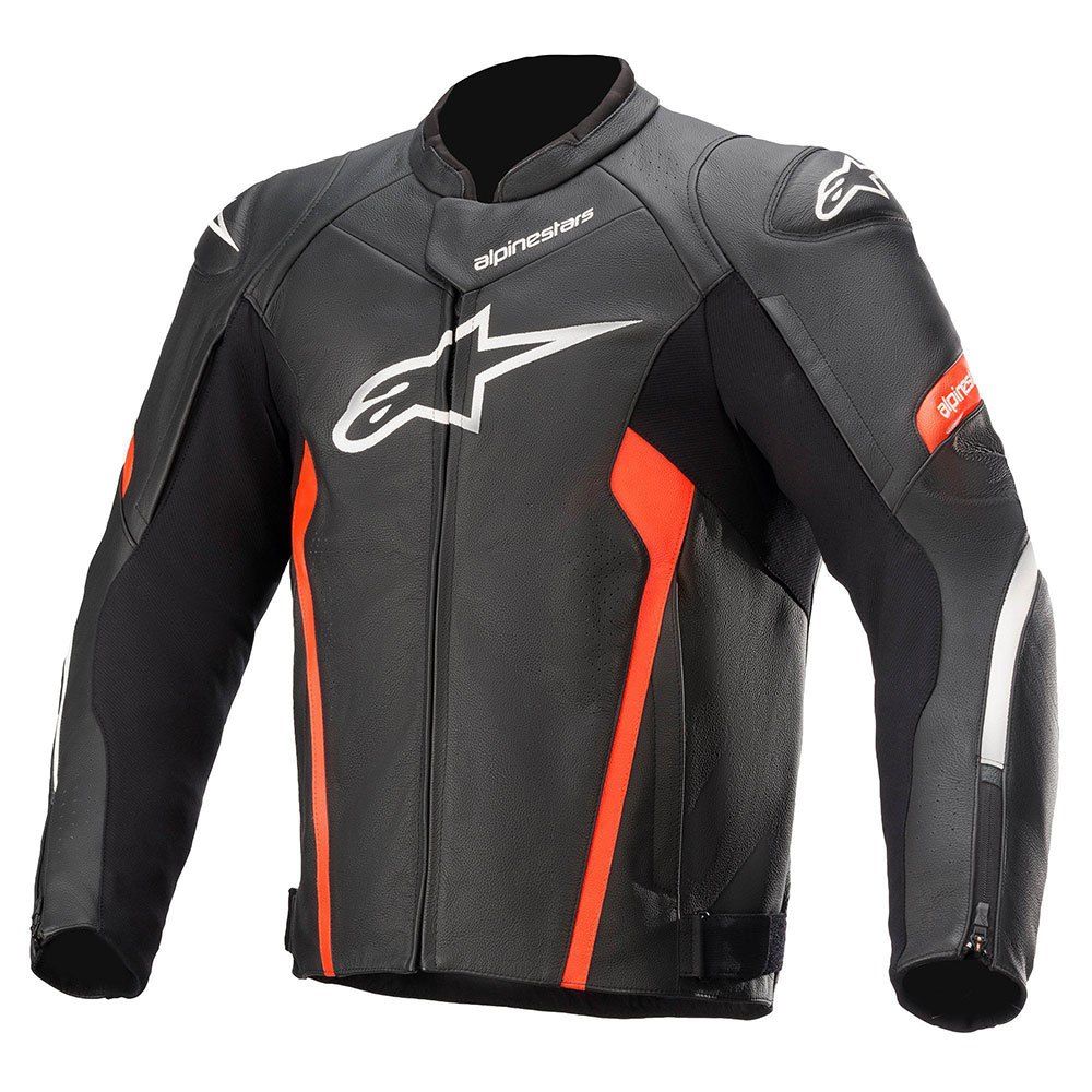 ALPINESTARS FASTER V2 AIRFLOW LEATHER JACKET Black / orange Size USA 42 CO: 247
