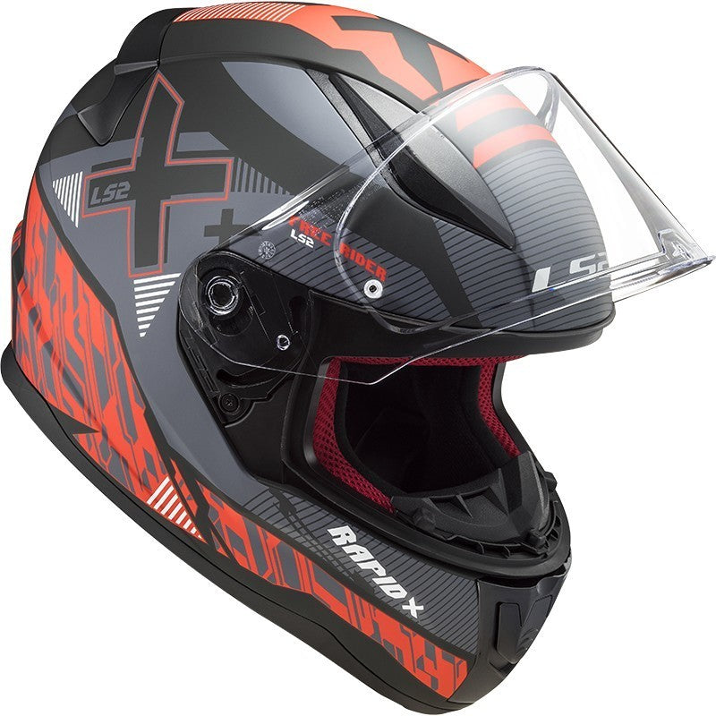 LS2 FF353 Rapid Matt Black Red Full Face Helmet co : 31609