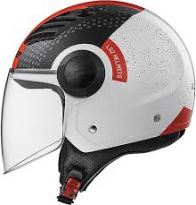 lS2 AIR FLOW HALF FACE WHITE BLACK RED CO: 454019
