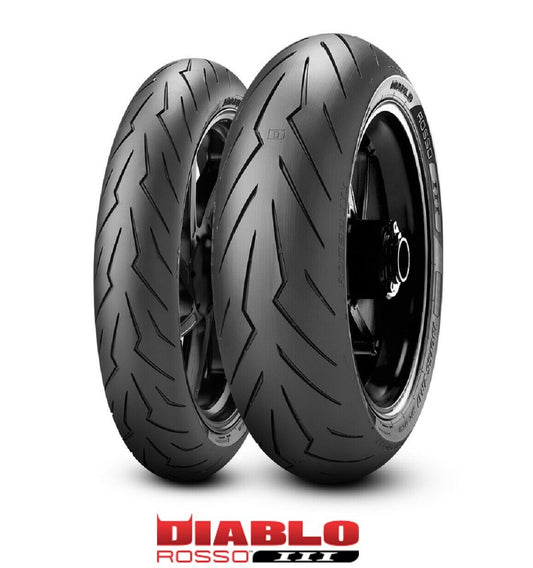 PIRELLI DIABLO ROSSO III REAR 190/50/17 with FRONT 120/70/17 co:454388