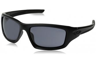 OAKLEY  (USED)VALVE OO9236-06 BLACK MIRRORED POLARIZED SUNGLASSES 60-16-133 W co: 454376