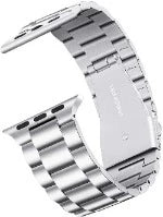 VPG Apple Smart Watch 42/44mm Stainless Steel Metal Band – Silver - Black co : 454636