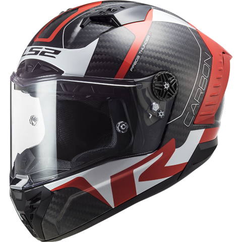 LS2 FF805 THUNDER C RACING1 GL.RED WHITE (13-1) HELMET CO: 454888