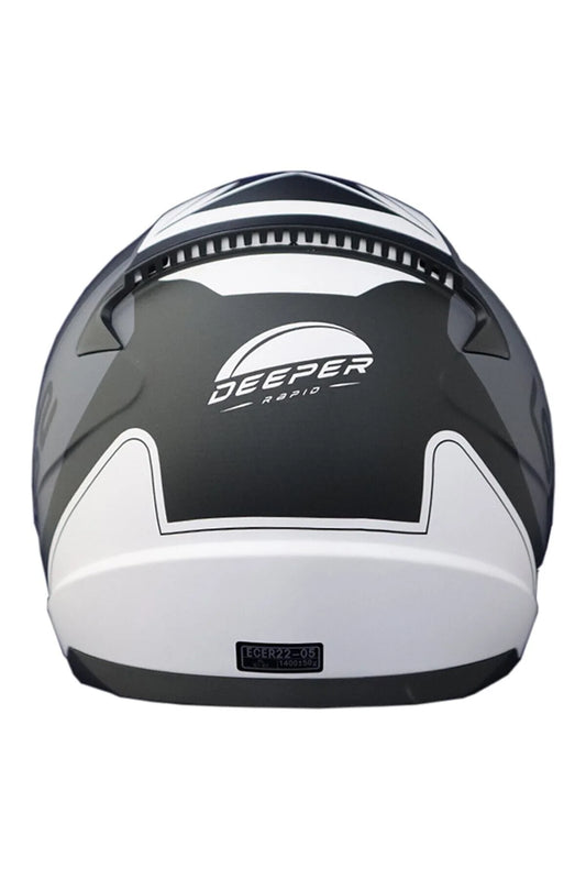 LS2 FF353 DEEPER WHITE BLACK GREY (353-59) HELMET :CO 31609