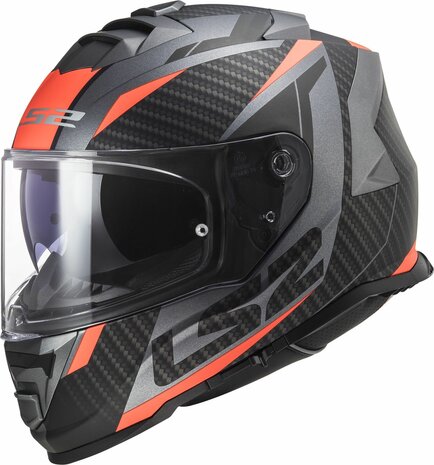 LS2 helmet FF800 STORM 2 - RACER M.TITANIUM ORANGE CO:2510241