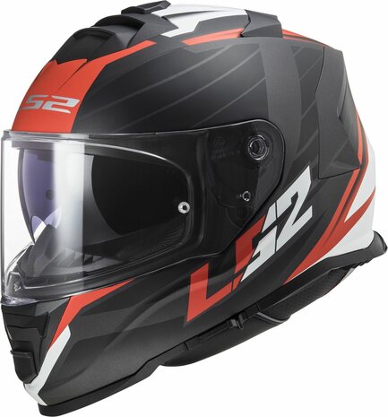 LS2 helmet FF800 STORM 2 - NERVE MATT BLACK RED CO:2510241