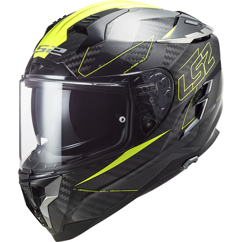 LS2 FF327 CHALLENGER CT2 FOLD GLOSS H-V YELLOW ( 13-40) HELMET CO: 454892