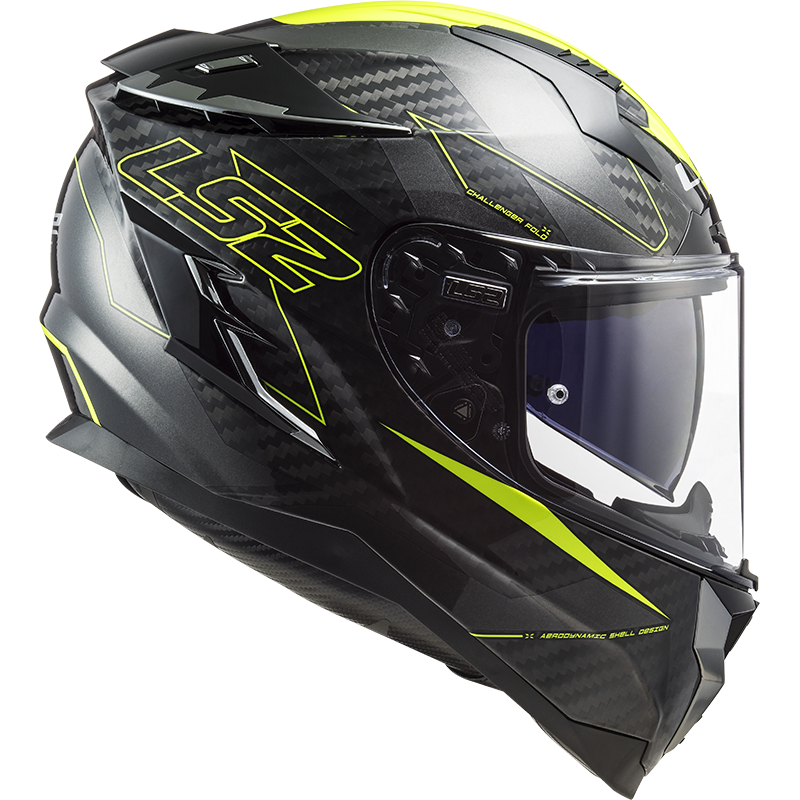 LS2 FF327 CHALLENGER CT2 FOLD GLOSS H-V YELLOW ( 13-40) HELMET CO: 454892