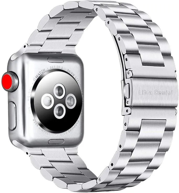 VPG Apple Smart Watch 42/44mm Stainless Steel Metal Band – Silver - Black co : 454636