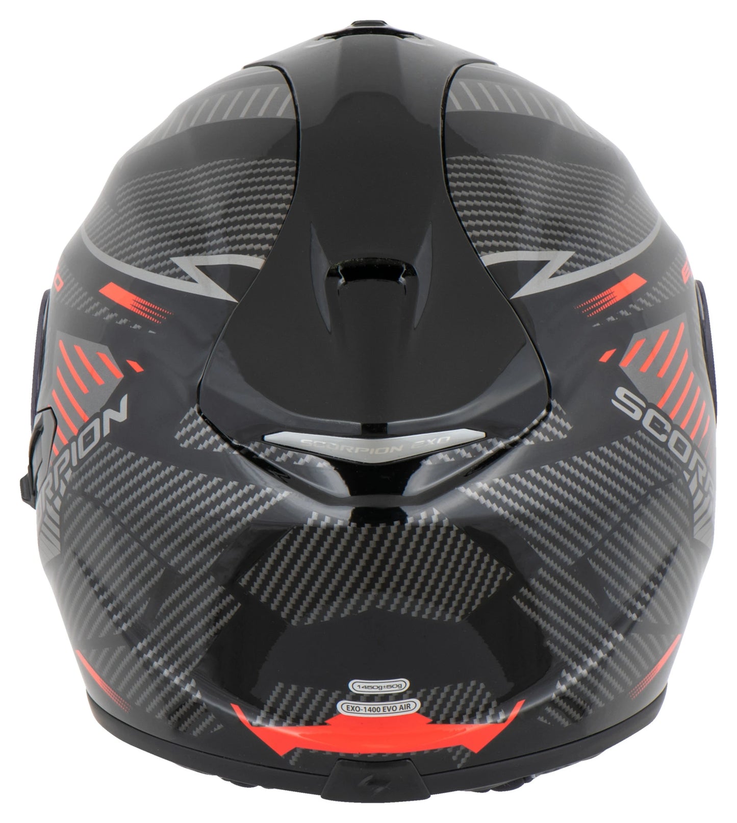 SCORPION EXO-1400 AIR FORTUNA BLACK RED HELMET CO: 32420