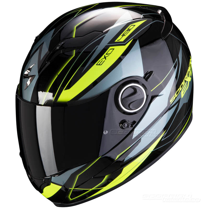 SCORPION EXO-490 MC HELMET (NOVA) BLACK, NEON YELLOW (S (56 CM)) CO: 454764