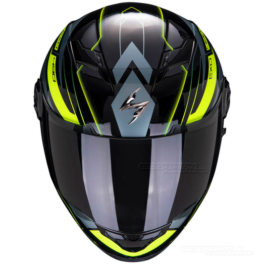 SCORPION EXO-490 MC HELMET (NOVA) BLACK, NEON YELLOW (S (56 CM)) CO: 454764