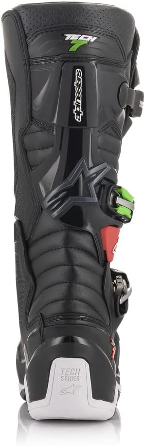 Alpinestars Unisex-Adult Tech 7 Boots Black/Red/Green USED SIZE 10 US - 44.5EUR - 29JP CO :  2510154