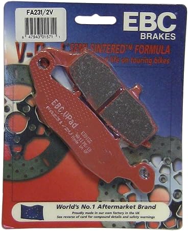 EBC Brakes FA231/2V Semi Sintered Disc Brake Pad, Black, One-Size CO:454629